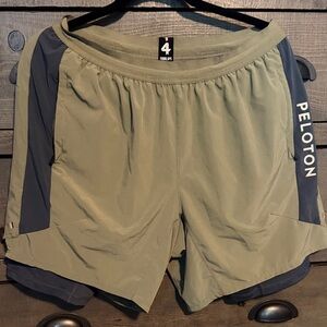 Peloton Men's Athletic Shorts in Olive and Gray